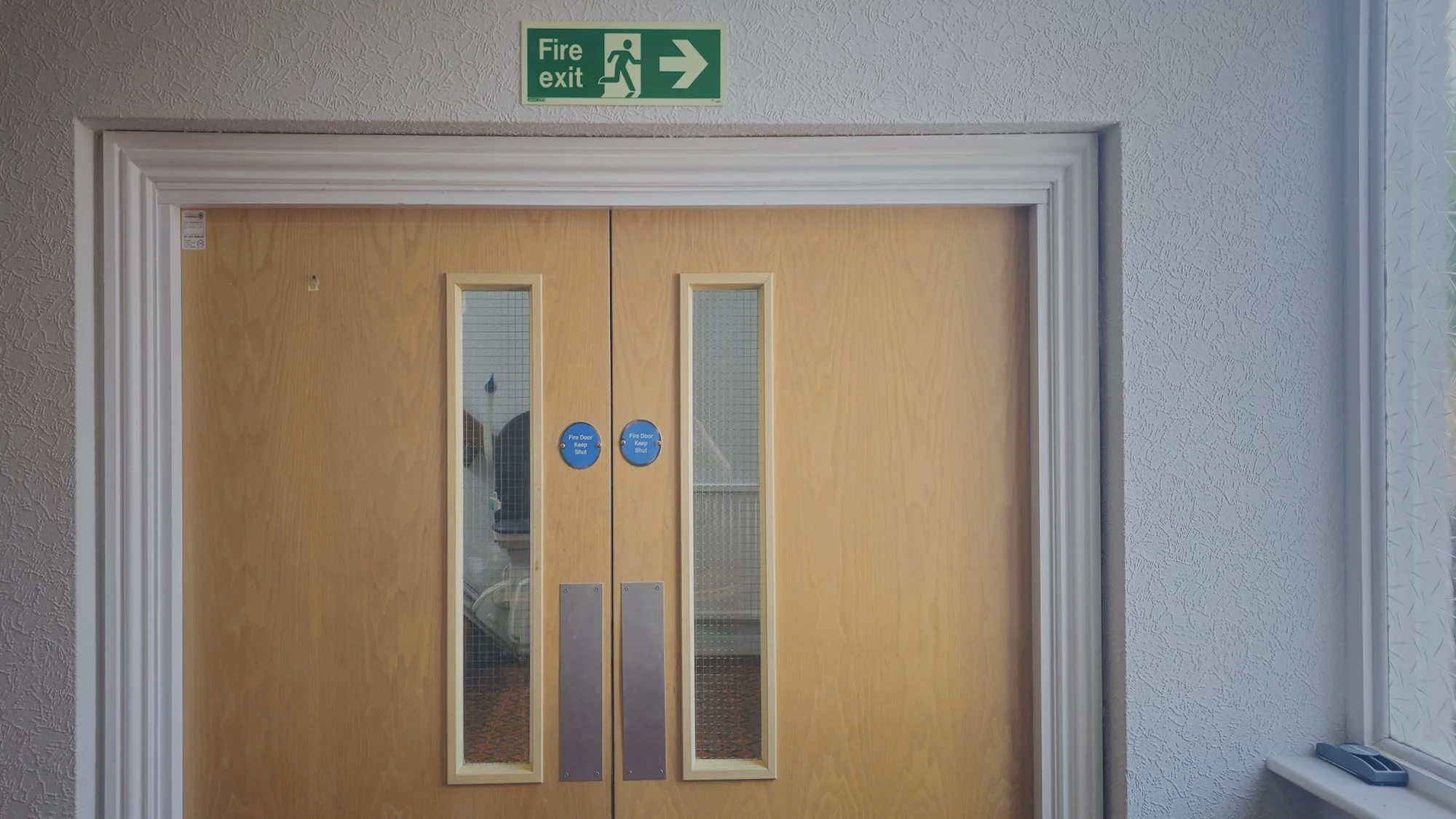 Fire Door Inspection of double doors within a public venue
